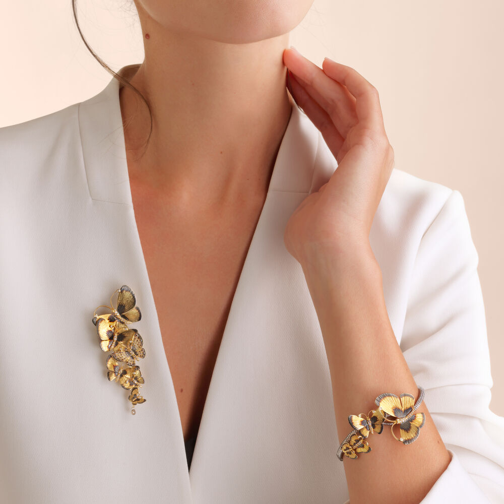 Butterflies 18ct Gold Diamond Large Pendant | Annoushka jewelley